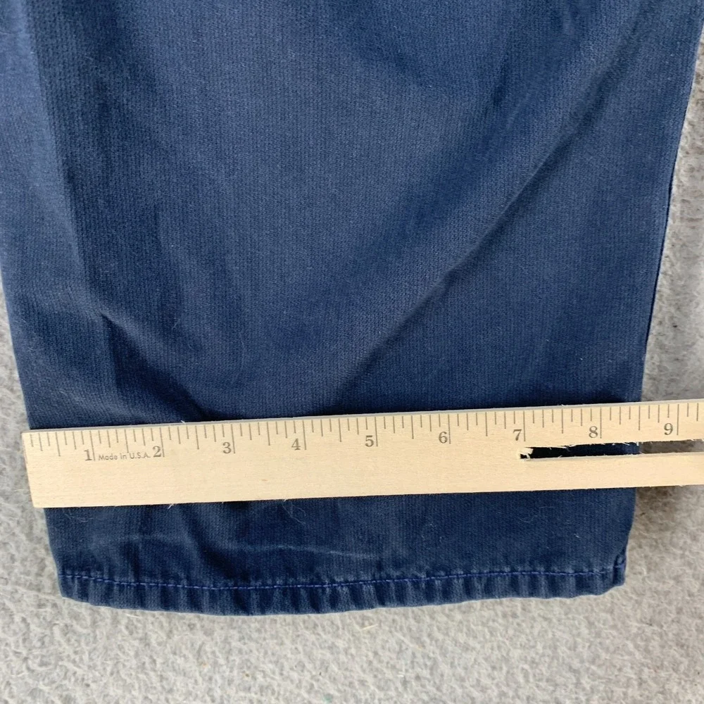 Vtg Polo Pants 38 650 Straight Navy‎ Blue Trouser Actual 37x30